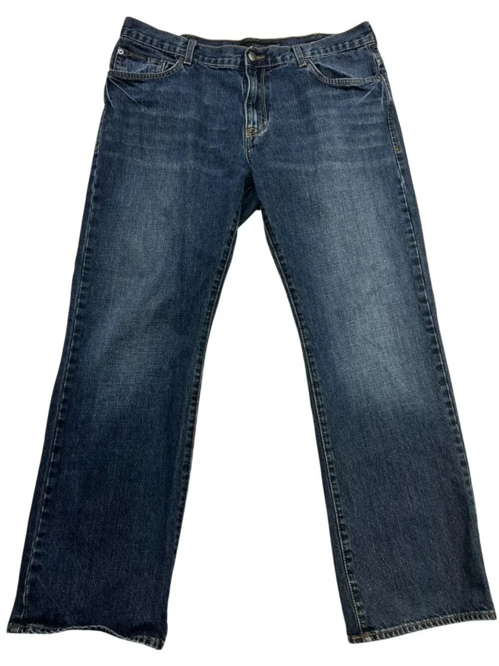 Calvin Klein Men's Bootcut Denim Jeans Stretch Size 38 Blue Dark Wash Pockets